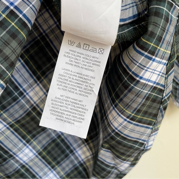 J. CREW Beaded‎ Embellished Tartan Plaid Tulle Ruffle Top preppy academia grunge - Picture 11 of 12